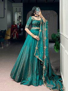 Lehenga Choli entièrement évasé pour femmes, vêtements indiens et pakistanais, tenue de soirée, Lehenga Choli de mariée à prix abordable - Product Image 2