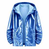 Blouson Bomber Unisexe Camouflage Enduit Imperméable Coupe-Vent en Laine Épaisse et Viscose avec Logo Frontal pour Soirées Formelles et Clubs