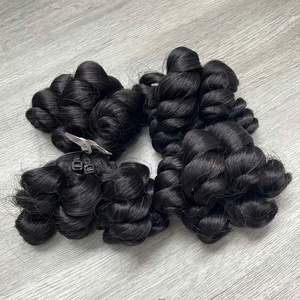 LINU Vietnamese Virgin Hair Super Quality Fast Funmi Bouncy Natural Color <b>Silky</b> Machine Double Weft Weaving 100g - Product Image 6