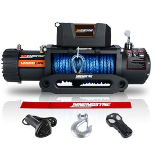 เครื่องกว้านไฟฟ้า12V พร้อมเชือกสังเคราะห์12000LBS สำหรับรถจี๊ปลากจูงและรถออฟโรดเครื่องกว้านรถบรรทุก4WD - Product Image 1