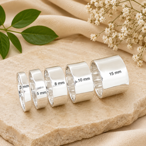Silver Open <b>Ring</b> Wide Face Band Adjustable Flat Top <b>Ring</b> for Daily Party Wedding Gift - Product Image 4