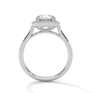 High Quality 925 Silver VVS Moissanite Diamond <b>Ring</b> with Round Cut and White Gold Overlay for Womens Wedding Engagement <b>Ring</b> - Product Image 2