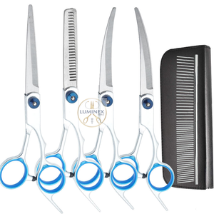 Premium Pet Grooming <b>Scissors</b> Set – Made from High-Quality Stainless Steel, Professional <b>Dog</b> & Cat Hair Cutting Kit with Case - Product Image 2