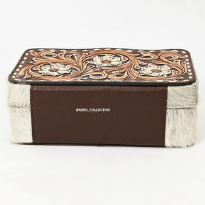 Portefeuille-pochette pour femme en cuir à poils et cuir de vachette à rabat orné de motifs floraux, idéal pour les voyages, les soirées et les fêtes - Product Image 2