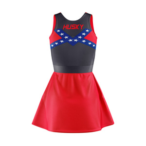 Hauts ajustés pour filles, vente en gros, uniformes de cheerleading de haute qualité, impression numérique, 100 % polyester, vente chaude, personnalisables - Product Image 2