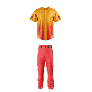 Uniformes de baseball pour adultes de haute qualité, respirants, imprimés par sublimation, couleur unie, style hip-hop, vente en gros - Product Image 3