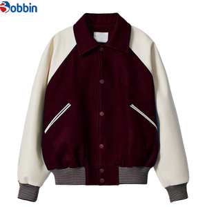Veste universitaire unisexe, style varsity, pour le sport d'hiver, le basketball, réversible, écologique, respirante, en laine et polyester - Product Image 2
