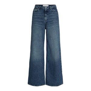 Vaqueros de mezclilla de mujer estilo streetwear, holgados, de tiro medio, rasgados, de pierna ancha, con lavado efecto nieve, de color liso, para invierno, informales, de corte oversize, estilo hip hop - Product Image 1