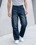 Jean large taille mi-haute pour femme en coton écologique déchiré style décontracté coupe ample - Product Image 1