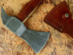 Hache en acier forgé de qualité supérieure, fabriquée à la main, avec manche en bois, outil de fendage de bois de chauffage, équipement de travail du bois en plein air - Product Image 6