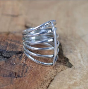 925 Sterling Silver Minimalist Band <b>Ring</b> Handmade Bohemian Wedding Band Simple Stackable <b>Ring</b> Fine Jewelry for Women - Product Image 4