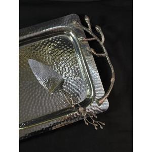 Bandeja de Servir de Lujo con Diseño Floral, Hecha a Mano, 18x20 Pulgadas, con Espátula para Pastel Incluida - Product Image 3