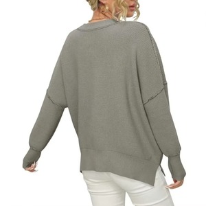 Pulls tricotés pour hommes 100 % coton, anti-plis, à manches longues et col rond, sur mesure, les plus tendances, fabriqués par le fabricant - Product Image 4