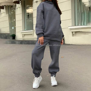 Ensemble de survêtement surdimensionné personnalisé en gros, unisexe, hiver, polaire épais, poids lourd, 100% coton, ensemble de pantalon de survêtement et de sweat-shirt personnalisé - Product Image 5