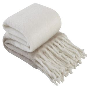 Manta Tejida de Lujo Hecha a Mano, Ecológica, de Acrílico y Poliéster, Ideal para Descansar y Relajarse, en Oferta - Product Image 2
