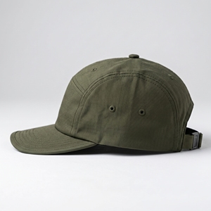 Olive Green Nylon Camp <b>Cap</b> Adjustable 5 Panel Snapback Hat <b>Camo</b> Underbrim Casual Flat Brim Outdoor Sports <b>Cap</b> Streetwear - Product Image 2