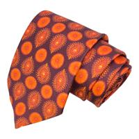 Cravate en soie imprimée jacquard classique orange Style tissé avec nœud papillon en laine à la mode avec motif jacquard