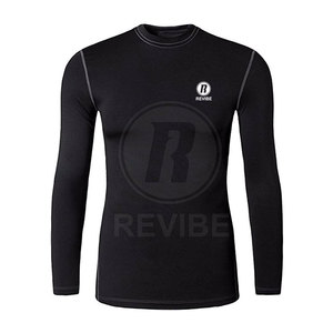 เสื้อแรชการ์ดแขนยาวสำหรับผู้ชาย ผลิตจากโพลีเอสเตอร์ 100% ทนทาน เป็นมิตรกับสิ่งแวดล้อม พร้อมเนื้อผ้ายืดหยุ่น ชุดกีฬาที่ใช้งานได้ยาวนาน - Product Image 2