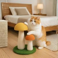 Árbol rascador y rascador para gatos de sisal duradero Yommy con un diseño súper lindo en forma de hongo para la diversión felina, uso en interiores, para todas las estaciones
