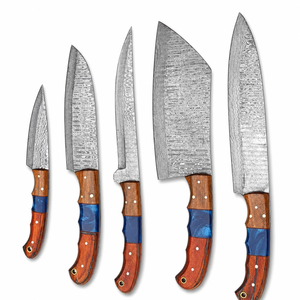 LEGACY BLADES Luxury 67 Layers Damascus Steel Kitchen <b>Knife</b> <b>Set</b> Ergonomic Wooden Handle OEM Factory Supplier - Product Image 1