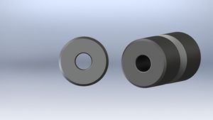 Imanes de ferrita redondos al por mayor con orificios para altavoces y equipos de sonido industriales, componentes magnéticos cerámicos - Product Image 3