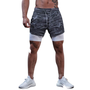 Shorts de course 2-en-1 pour homme, séchage rapide, avec doublure de compression et poche pour téléphone |   Équipement d'entraînement sportif de haute performance pour la salle de sport - Product Image 3