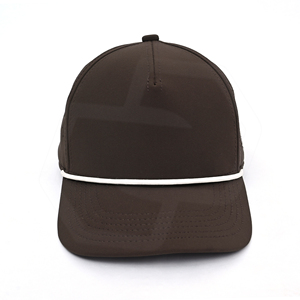 Gorra de Béisbol Marrón de 5 Paneles, Impermeable, de Nailon, Unisex, para Exteriores, con Ribete de Cuerda en Color Contrastante, de Alta Calidad, 100% Algodón, Estilo Deportivo - Product Image 1