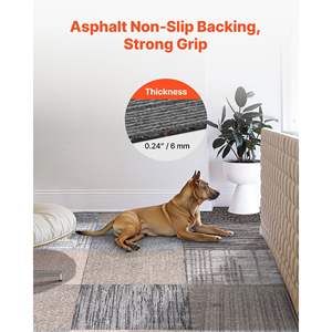 24 PCS 24x24 Inch Multi-color Reusable Modular <b>Carpet</b> Tiles Soft Padded Seamless <b>Cover</b> 66.6sq.ft Easy DIY Replacement Commercial - Product Image 5