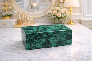 Caja de Joyería de Malaquita, Caja de Recuerdos Hecha a Mano de Primera Calidad, Cajas de Baratijas Coleccionables, Regalos de Arte, Decoración - Product Image 4