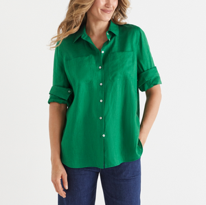 Camisa de Mujer 100% Algodón, para Uso en Exteriores, Verano, Manga Larga, Lisa, Multicolor, Corte Holgado, con Botones, Venta al Por Mayor Directa de Fábrica, Personalizable - Product Image 6
