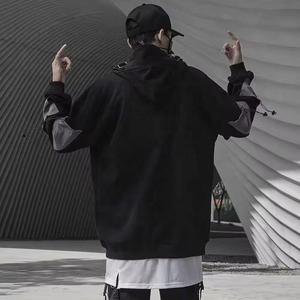 mens techwear hoodie with durable material for <b>repeated</b> use men techwear hoodie with breathable design for airflow - Product Image 3