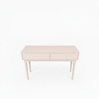 Table console ronde moderne avec 2 tiroirs, en chêne massif écologique, meubles de salon et de salle à manger pour les espaces modernes