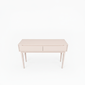 Table console moderne avec 2 tiroirs, en chêne massif écologique, meubles de salon pour espaces modernes - Product Image 1