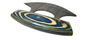 Couteau Ulu artisanal à lame en carbone avec manche en corne de cerf – Couteau de chef premium à lame oscillante pour l'extérieur - Product Image 2