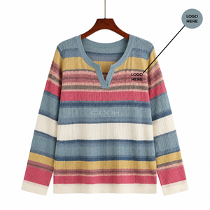 Cosh International Sorority Sisterhood Acrylic <b>Rainbow</b> Striped Knit Cardigan Autumn Vintage Long Sleeve Open Front <b>Sweater</b> - Product Image 5