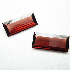 Excellent Quality Natural Red <b>Garnet</b> 3A 6*12mm 2pcs 7ct Baguette Cut Loose Jewelry Making Gemstone GEMFORTE INC Bulk OEM ODM - Product Image 4