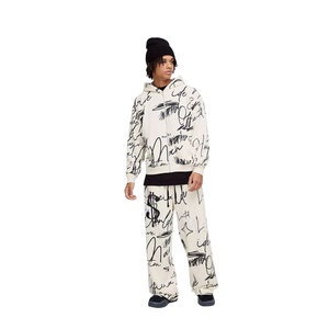 100% coton survêtements impression bouffante 3D survêtement hommes Logo personnalisé survêtements haute qualité survêtement ensemble unisexe à capuche survêtement - Product Image 1