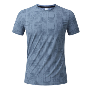 Men's Geometric Pattern Short Sleeve O-Neck <b>T</b>-<b>Shirt</b> Slim Fit Breathable Knitted <b>Polyester</b> Casual Wear - Product Image 5