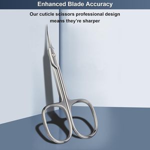 Tijeras para recortar cejas de acero inoxidable con peines y función de adelgazamiento, regalo perfecto para hombres y mujeres, color negro - Product Image 1