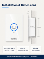 Bouton de déverrouillage d'urgence pour porte, interrupteur d'alarme mural réinitialisable, norme américaine, Smart Tools
