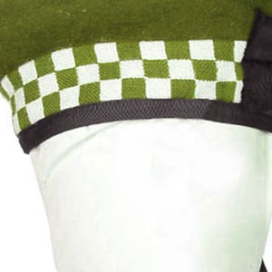 Gorro Escocés Balmoral Verde Oliva con Pompón Negro, 100% Lana, para Vestimenta Highland, OEM ODM - Product Image 4