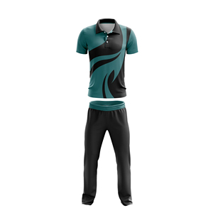 Custom Cricket Uniforms Digital Print High Quality Quick Dry Breathable 100% Polyester Short Sleeve Sports Jersey T-Shirt - Product Image 3