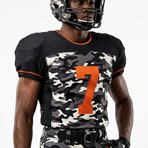 Conjunto de Uniforme de Fútbol Americano de Camuflaje para Hombre Adulto, Impresión Digital, Kit de Protección con Casco - Product Image 6