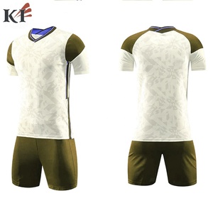Ensemble de maillots de football unisexes personnalisés, blanc et noir rayé, col en V, sans manches, respirant, en polyester, uniforme adulte, printemps - Product Image 5