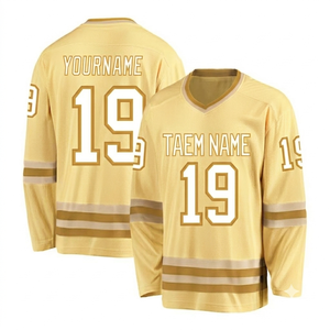 Maillot de hockey sur glace pour homme DROGEN EXPORT, personnalisable avec nom d'équipe, logo, position, manches longues, 100% polyester, tissu en maille, impression numérique rapide - Product Image 1