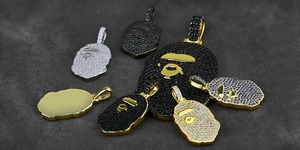 Collar con Colgante de Mono Estilo Hiphop, Chapado en Oro, con Cristales de Imitación y Cadena de Eslabones, Joyería para Hombres y Mujeres, para Uso Diario - Product Image 2
