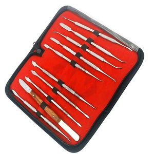 Kit d'instruments de modelage en acier inoxydable pour laboratoire, outils de sculpture de cire dentaire avec étui de transport - Product Image 2