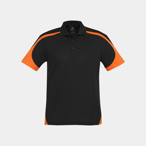 เสื้อเชิ้ตผู้ชายสีตัดกันสไตล์ลำลอง ผ้าถักระบายอากาศ แขนสั้น ปักโลโก้ด้านหน้าได้ ชุดยูนิฟอร์มสำหรับทำงาน - Product Image 2