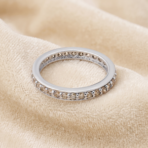 High Quality 925 Sterling Silver Handmade Natural Diamond Eternity Band <b>Rings</b> Precious Jewelry Gift Engagement Wedding Wholesale - Product Image 4