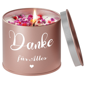 Rose Gold Tin Modern <b>Candle</b> Container Round Metal Can Custom Printed Packaging Jar for Valentine's Day Scented <b>Candle</b> <b>Gift</b> - Product Image 1